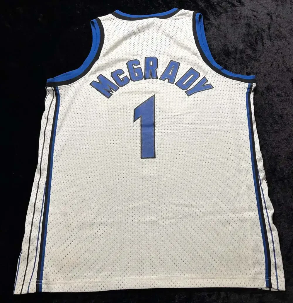 Men XL Vintage Nike NBA Orlando Magic Tracy McGrady Stitched White Jersey